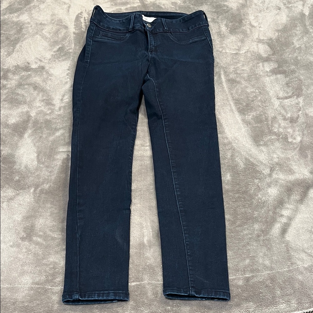 JustFab Dark Blue Straight Leg Jeans